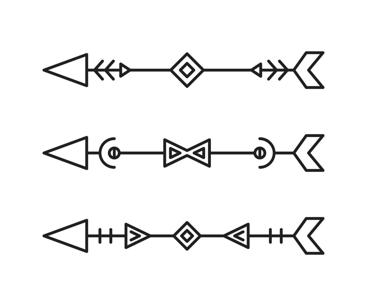 decorative arrow line art vector