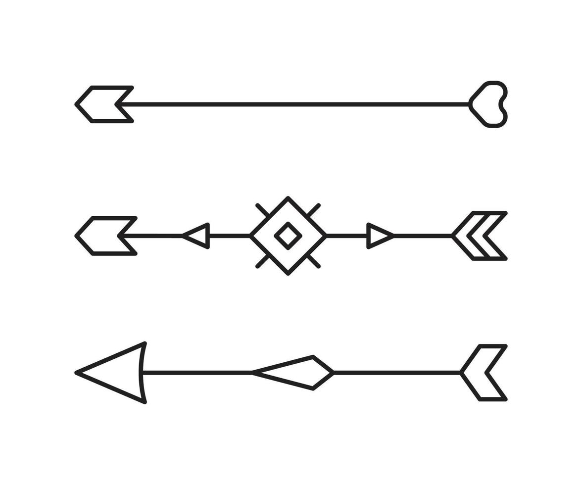 decorative arrows set vector