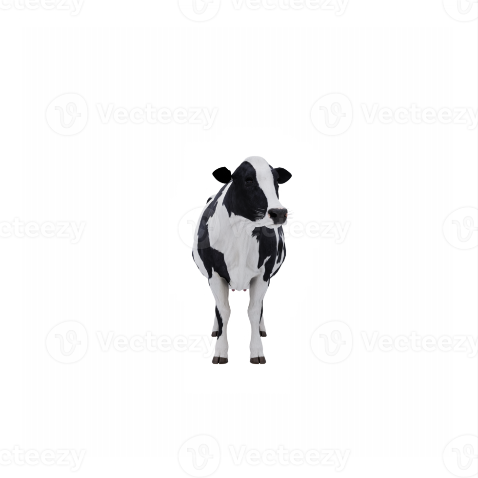 3d cow isolated png