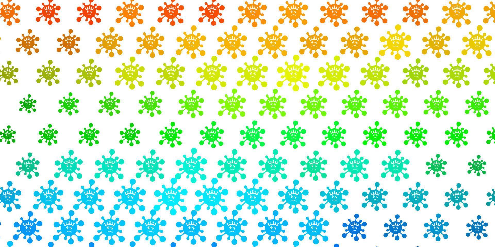 Light Blue, Yellow vector backdrop with virus symbols.