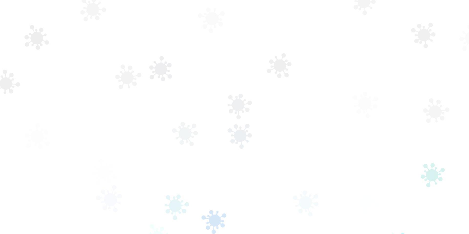 Light pink, blue vector background with covid-19 symbols.
