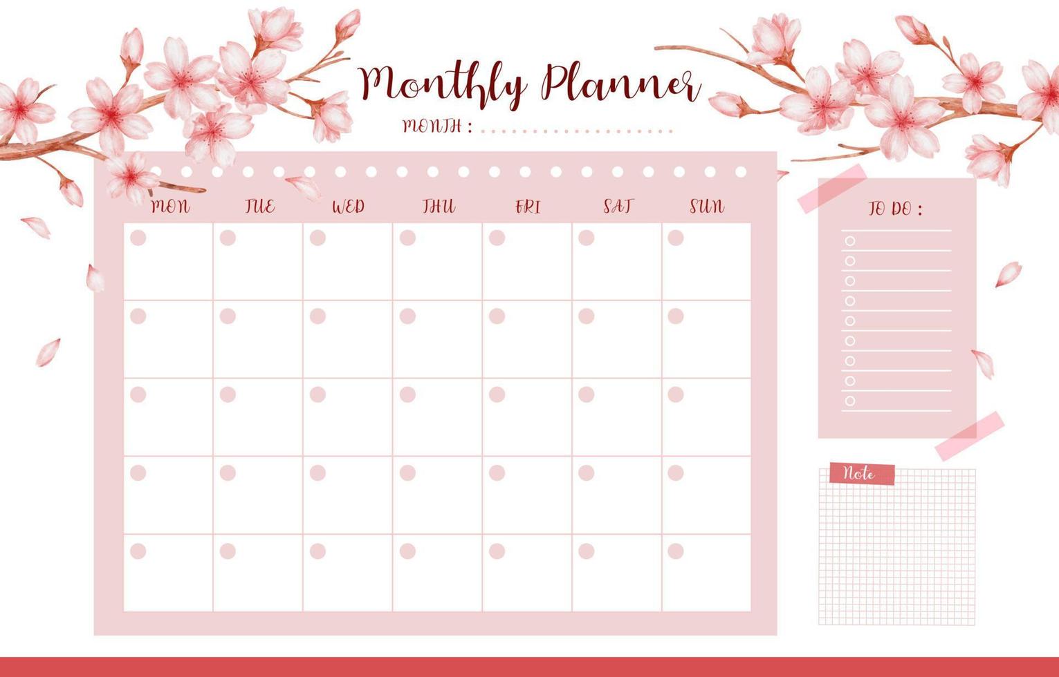 cherry-blossom-monthly-planner-template-18814034-vector-art-at-vecteezy for Free Printable Cherry Blossom Template Cherry Blossom Monthly Planner Template 18814034 Vector Art at Vecteezy for Free Printable Cherry Blossom Template