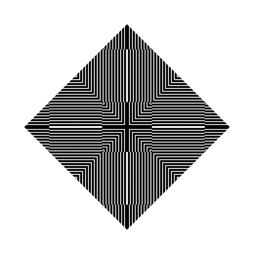 Optical Lines Motif Pattern. Contemporary Decoration for Interior, Exterior, Carpet, Textile, Garment, Cloth, Silk, Tile, Plastic, Paper, Wrapping, Wallpaper, Pillow, Sofa, Background, Ect. Vector