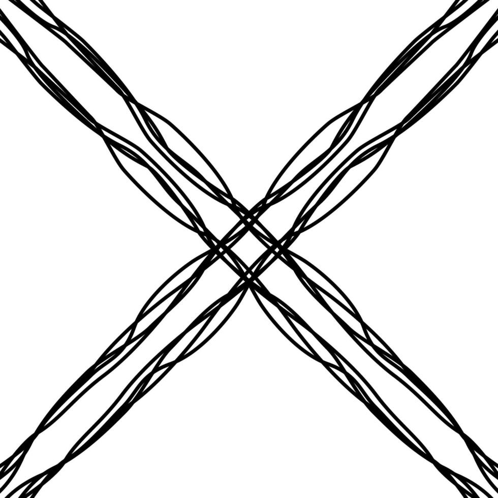 Artistic Abstract Lines Motifs Pattern for Decoration, Background, Ornate or Graphic Design Element. Vector Illustration