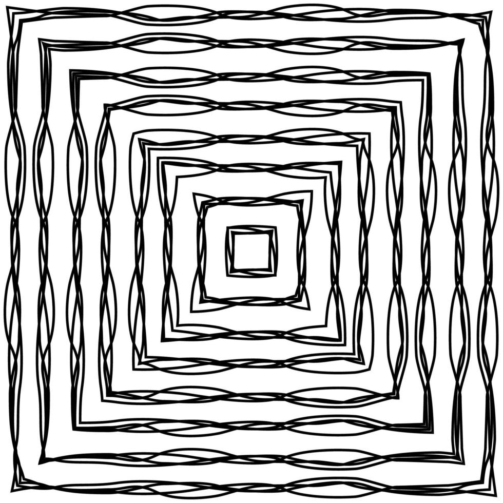 Artistic Abstract Lines Motifs Pattern for Decoration, Background, Ornate or Graphic Design Element. Vector Illustration