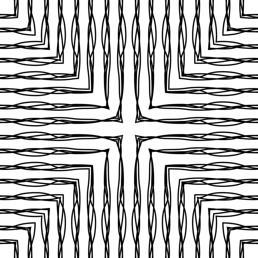 Artistic Abstract Lines Motifs Pattern for Decoration, Background, Ornate or Graphic Design Element. Vector Illustration