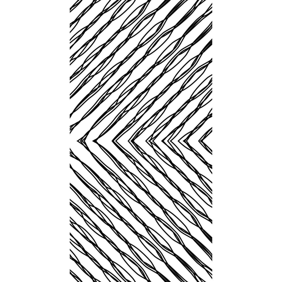 Artistic Abstract Lines Motifs Pattern for Decoration, Background, Ornate or Graphic Design Element. Vector Illustration