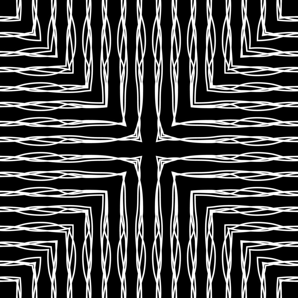 Artistic Abstract Lines Motifs Pattern for Decoration, Background, Ornate or Graphic Design Element. Vector Illustration
