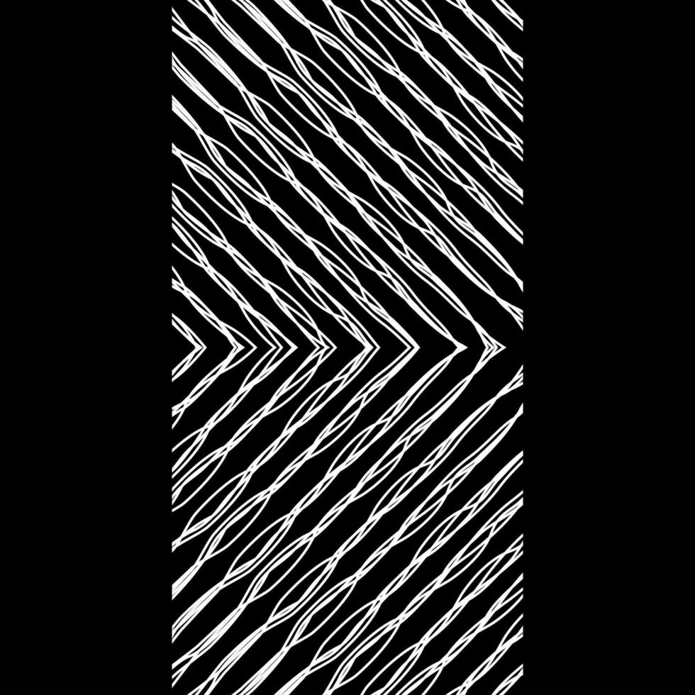 Artistic Abstract Lines Motifs Pattern for Decoration, Background, Ornate or Graphic Design Element. Vector Illustration
