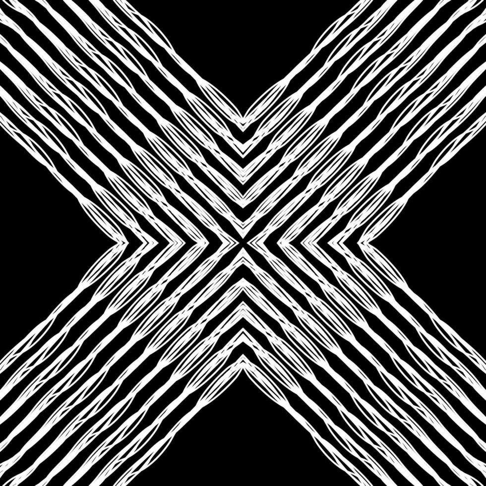 Artistic Abstract Lines Motifs Pattern for Decoration, Background, Ornate or Graphic Design Element. Vector Illustration