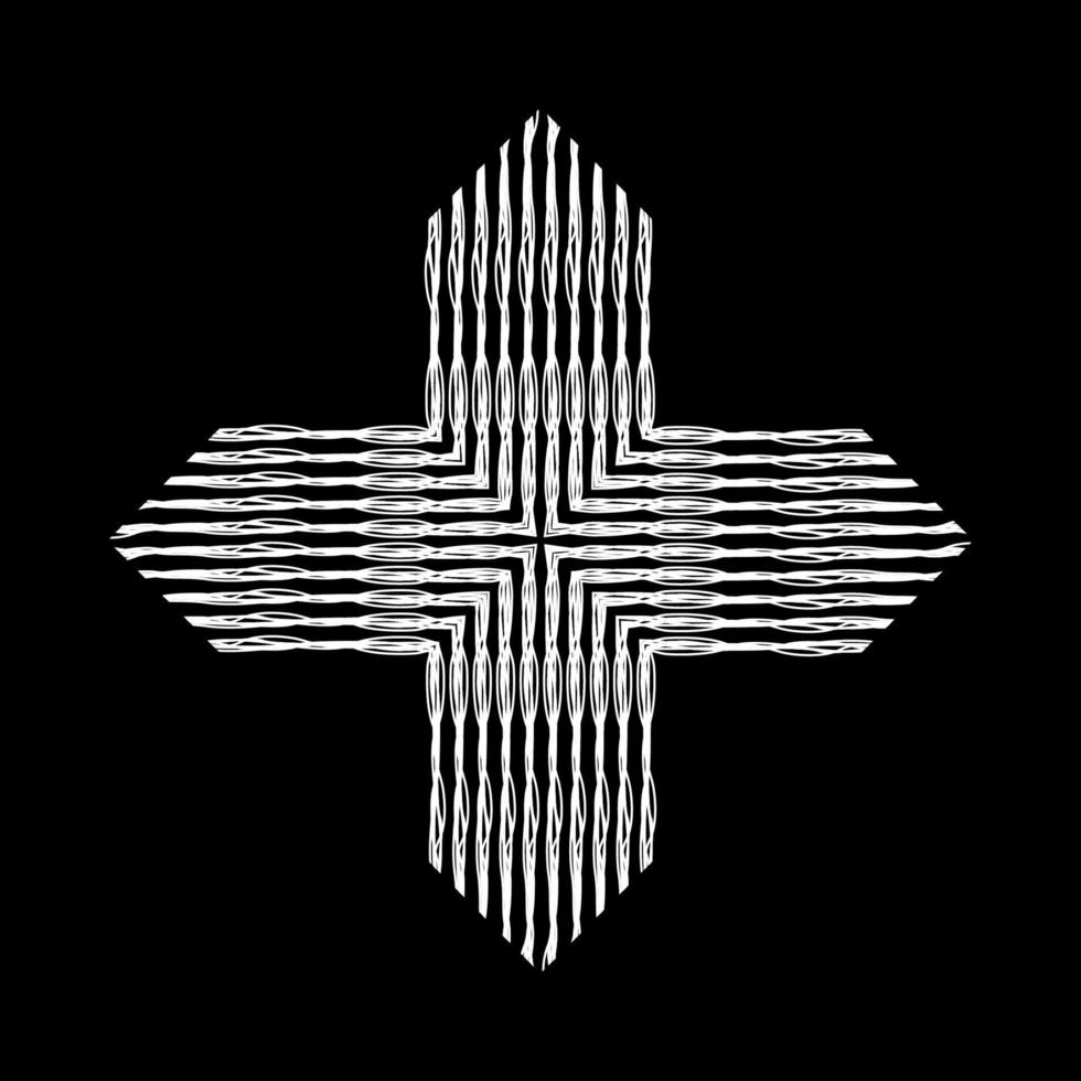 Artistic Abstract Lines Motifs Pattern for Decoration, Background, Ornate or Graphic Design Element. Vector Illustration