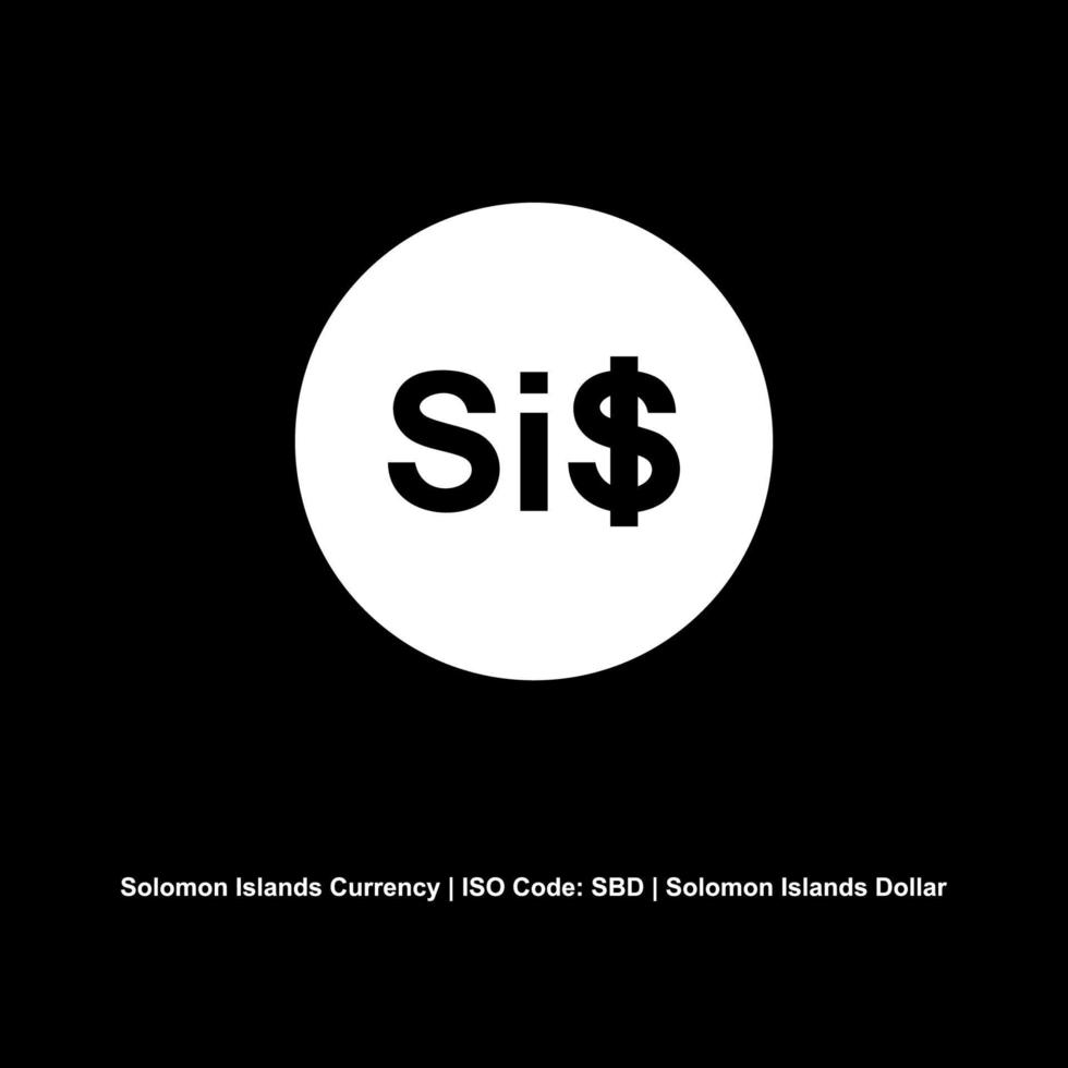 Solomon Islands Currency, Solomon Islands Dollar, SBD Sign. Vector Illustration