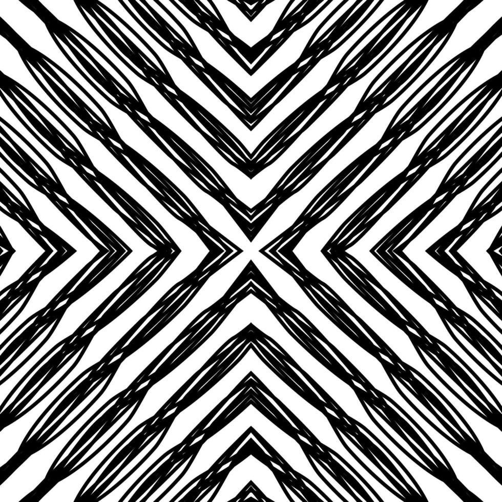 Artistic Abstract Lines Motifs Pattern for Decoration, Background, Ornate or Graphic Design Element. Vector Illustration
