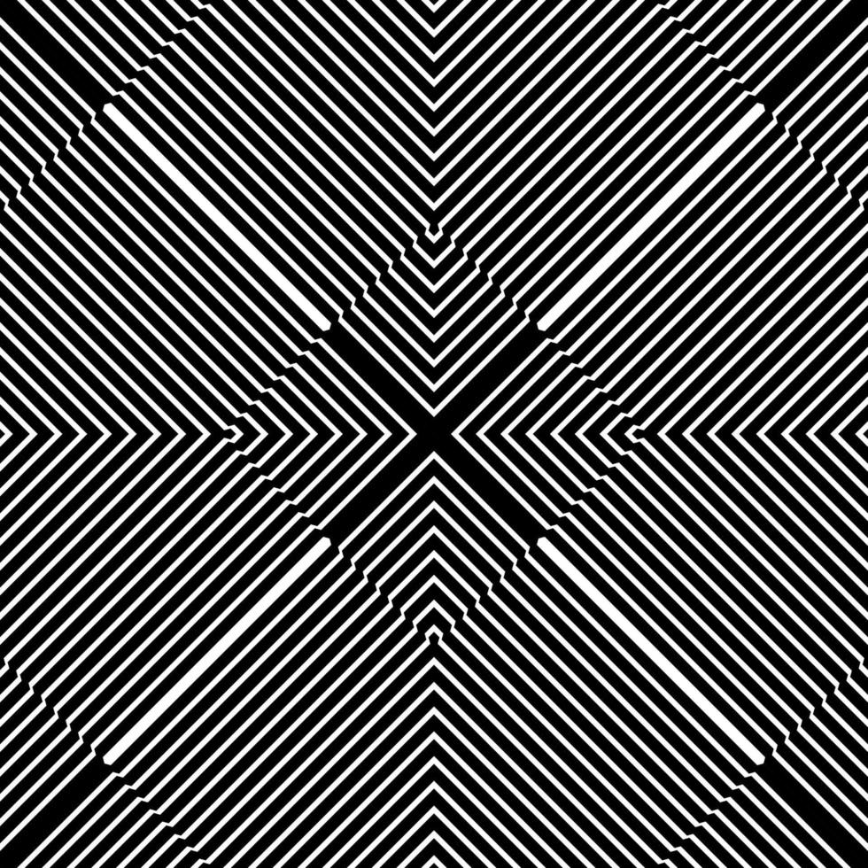 Optical Lines Motif Pattern. Contemporary Decoration for Interior, Exterior, Carpet, Textile, Garment, Cloth, Silk, Tile, Plastic, Paper, Wrapping, Wallpaper, Pillow, Sofa, Background, Ect. Vector