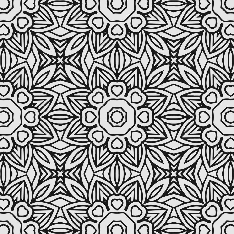 vector geometric flower shapes pattern background.