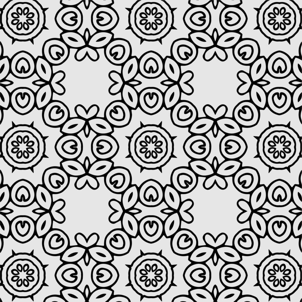 vector geometric flower shapes pattern background.