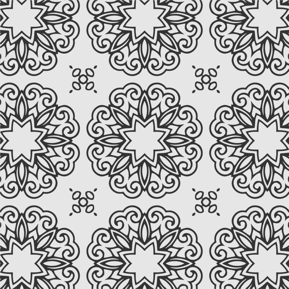vector geometric flower shapes pattern background.
