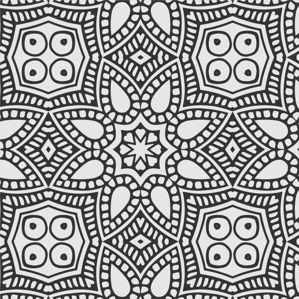 vector geometric flower shapes pattern background.