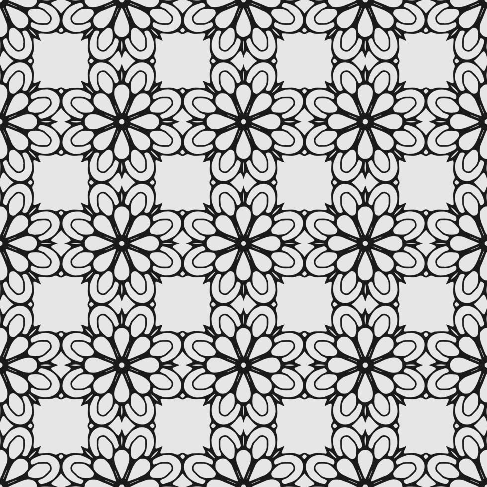 vector geometric flower shapes pattern background.