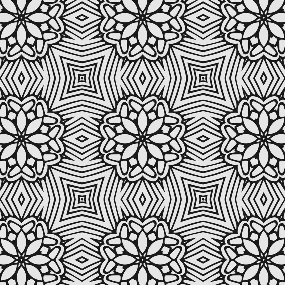 vector geometric flower shapes pattern background.