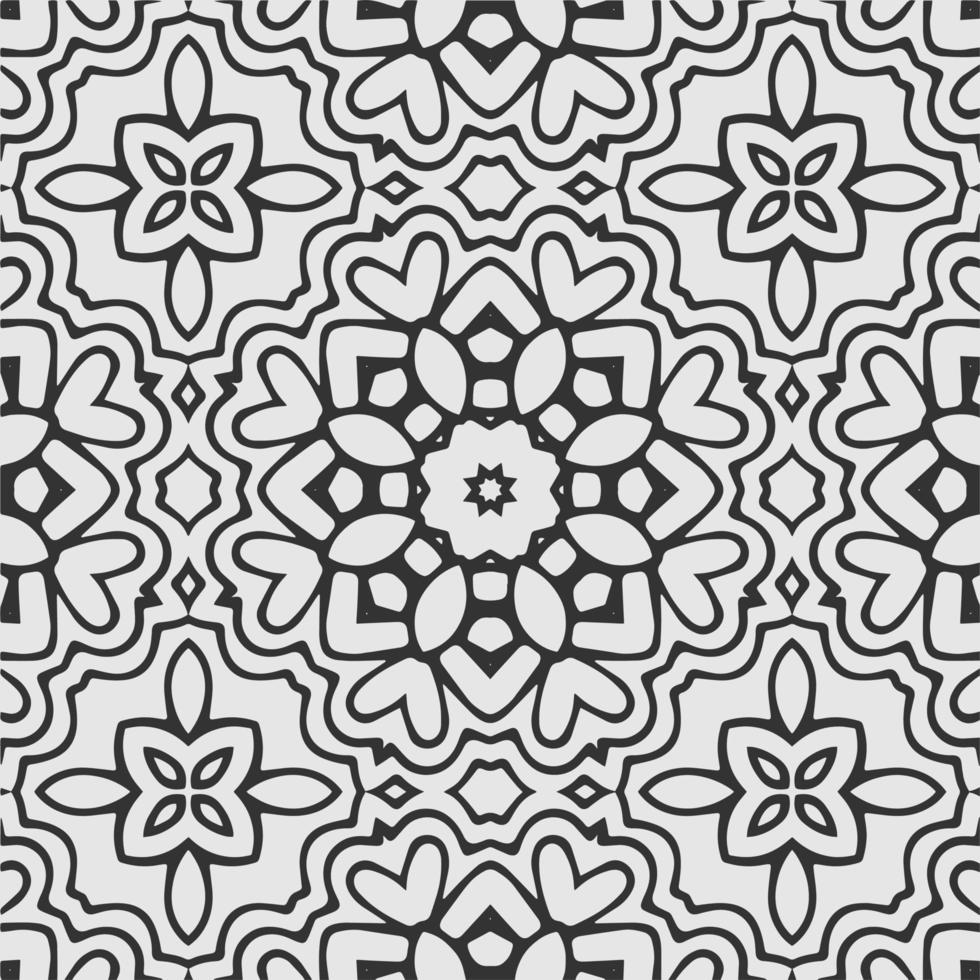 vector geometric flower shapes pattern background.