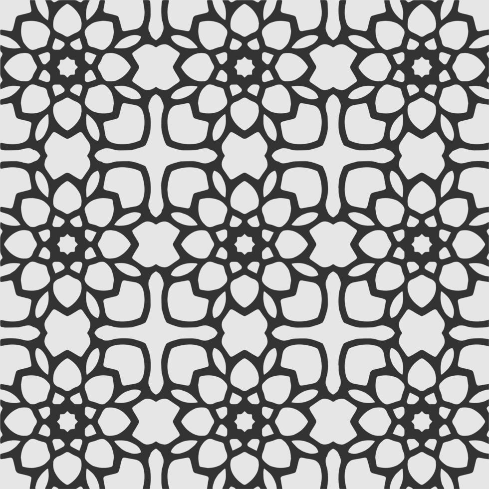 vector coloring geometric flower shapes and textile fabric pattern background.