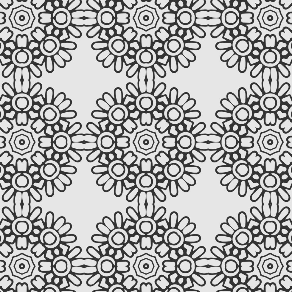 vector geometric flower shapes pattern background.