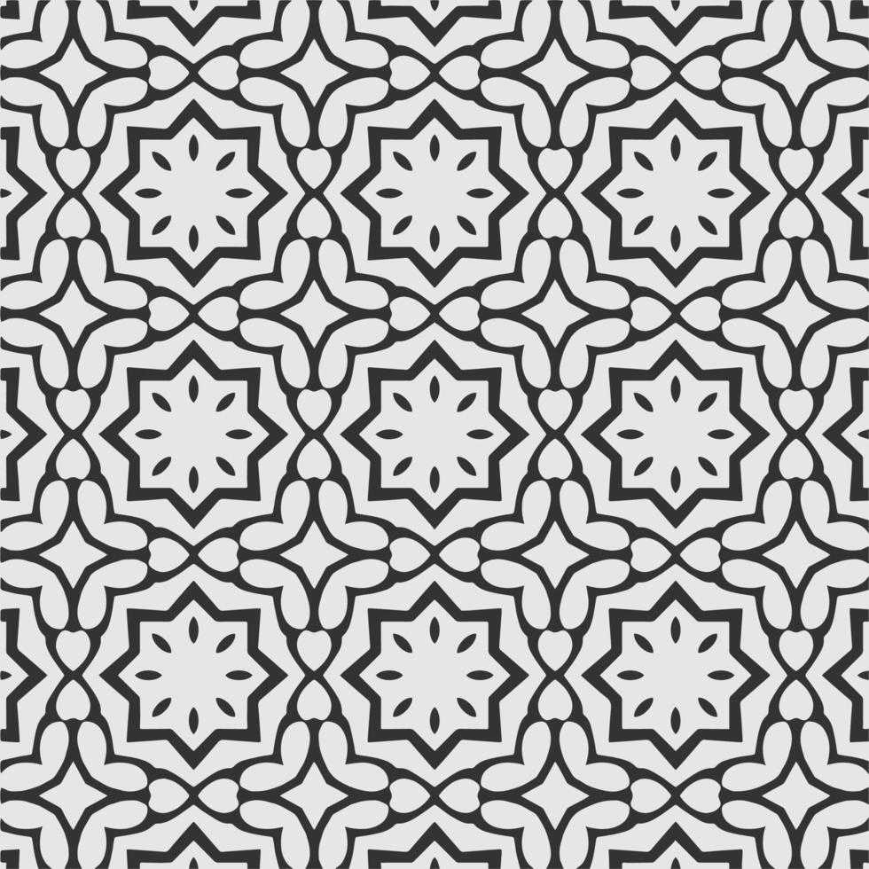 vector coloring geometric flower shapes and textile fabric pattern background.