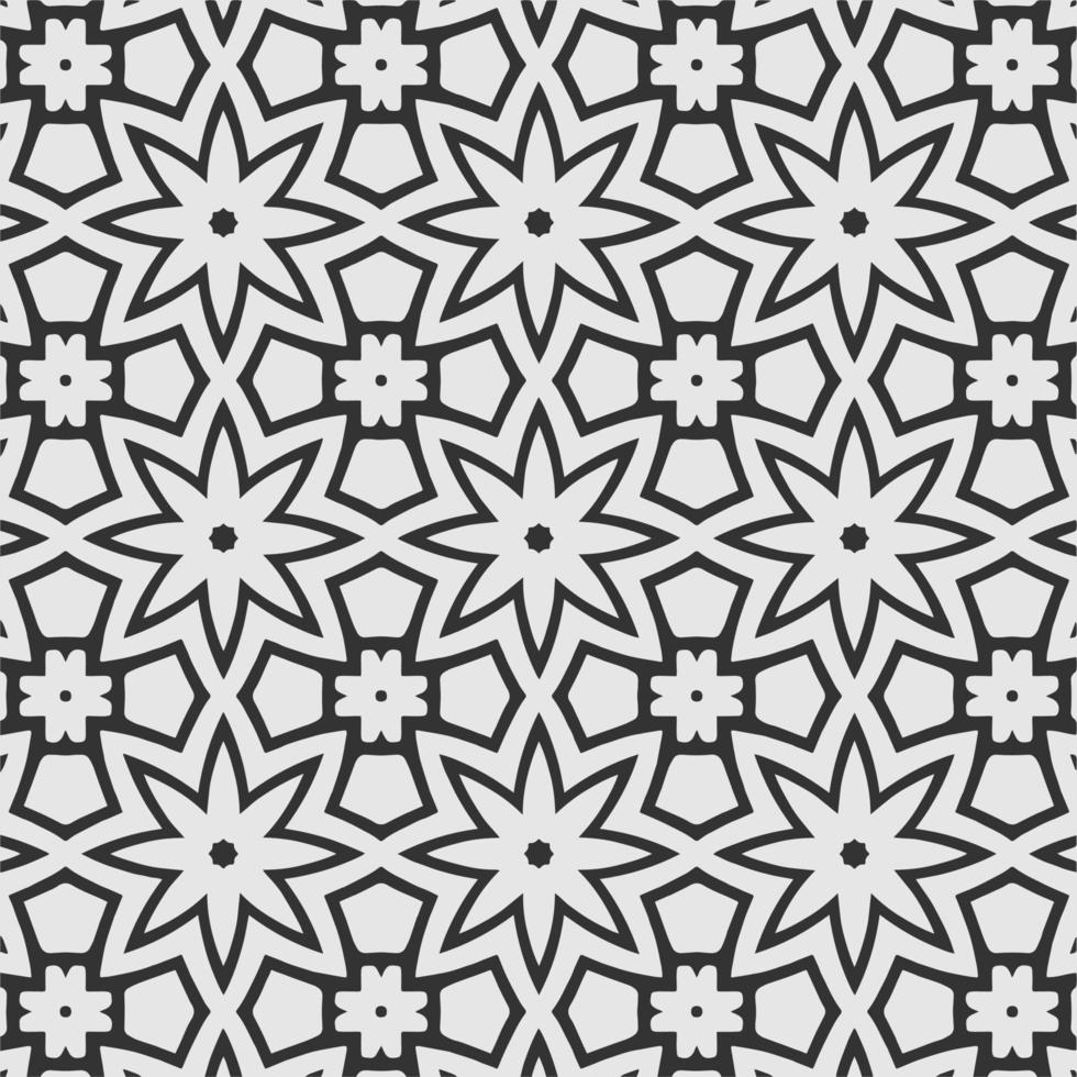 vector coloring geometric flower shapes and textile fabric pattern background.