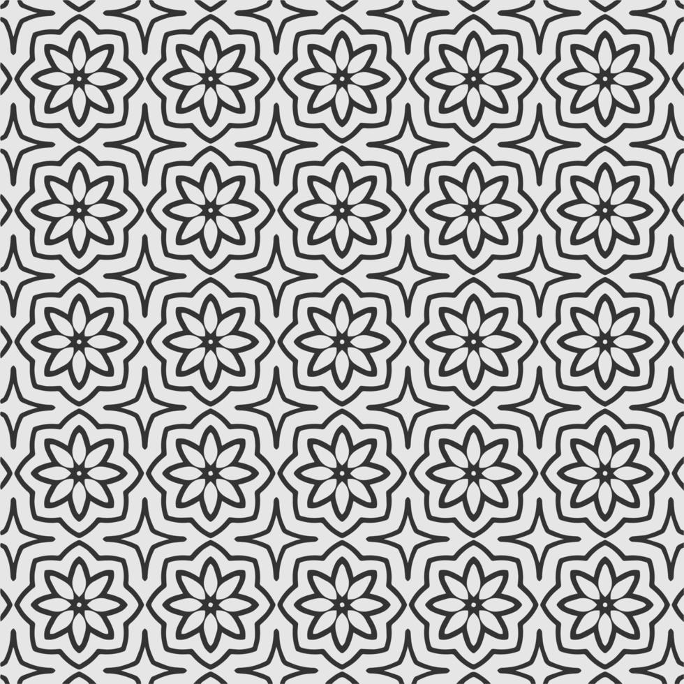 vector coloring geometric flower shapes and textile fabric pattern background.