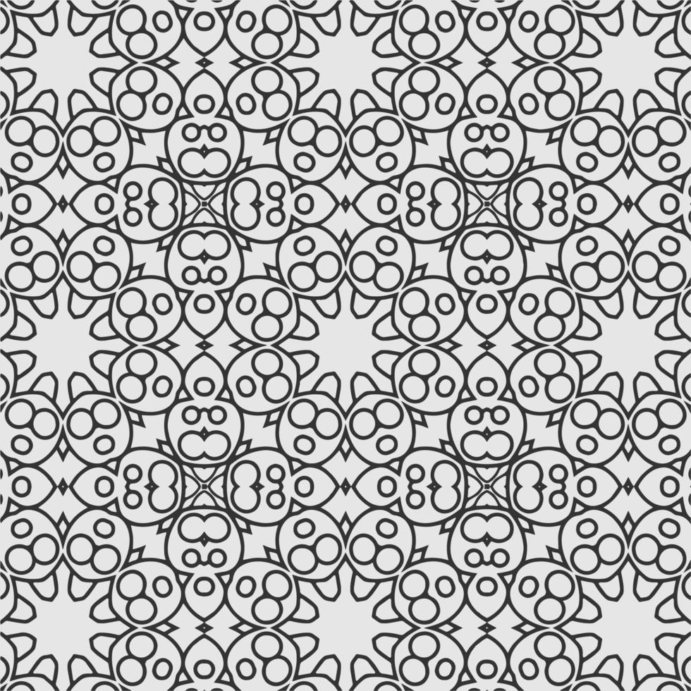 vector coloring geometric flower shapes and textile fabric pattern background.