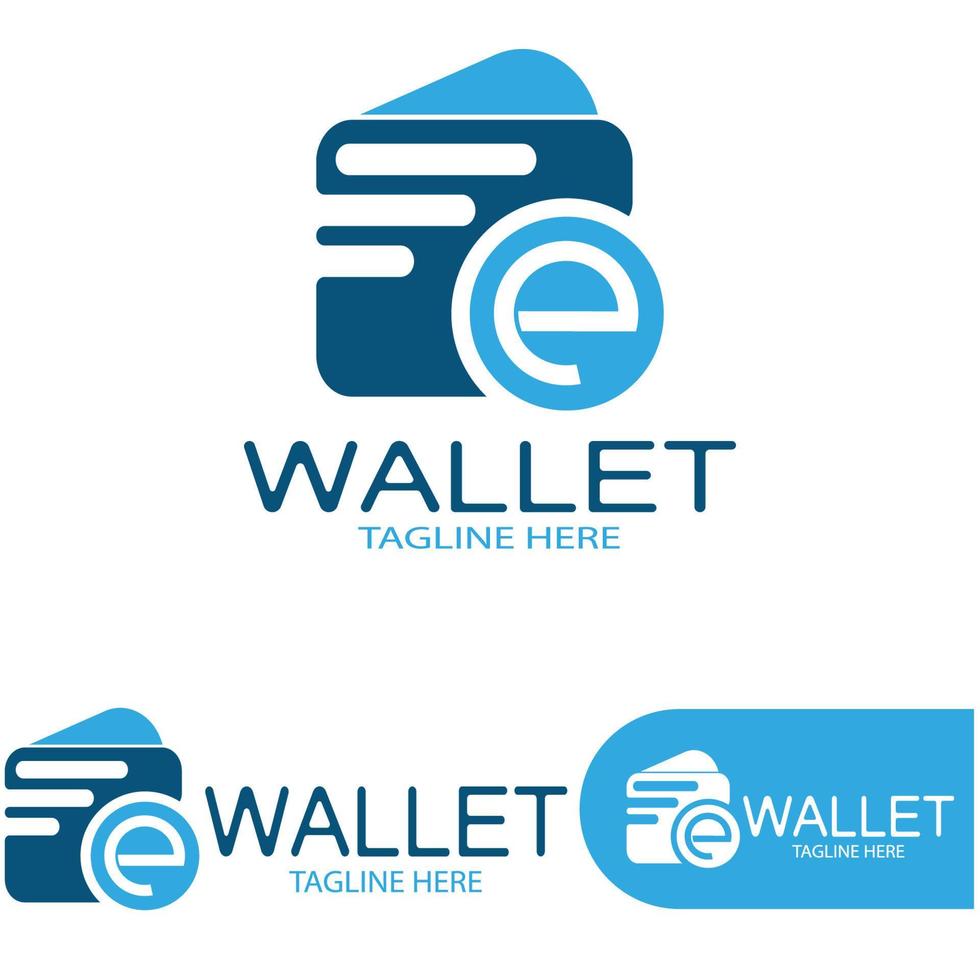 e wallet logo design illustration icon with a simple modern concept, for electronic wallets, digital money storage applications, digital savings, digital money transactions,vector vector