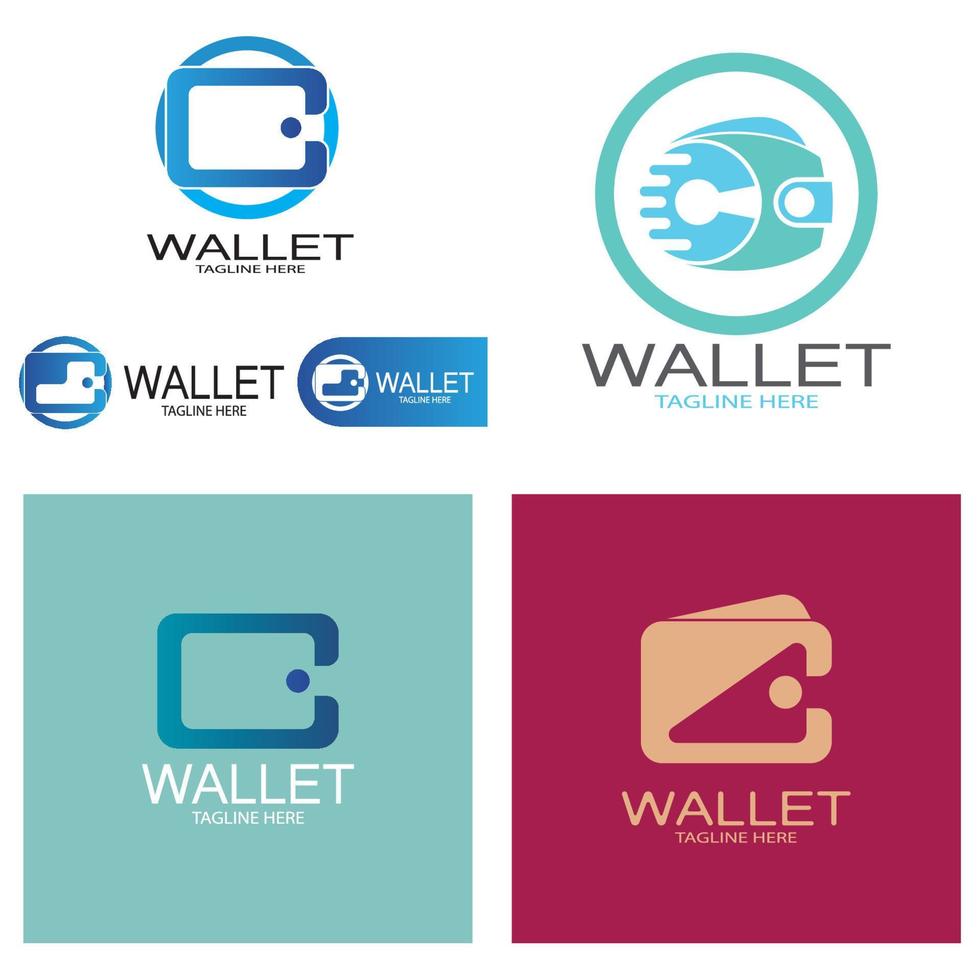 e wallet logo design illustration icon with a simple modern concept, for electronic wallets, digital money storage applications, digital savings, digital money transactions,vector vector