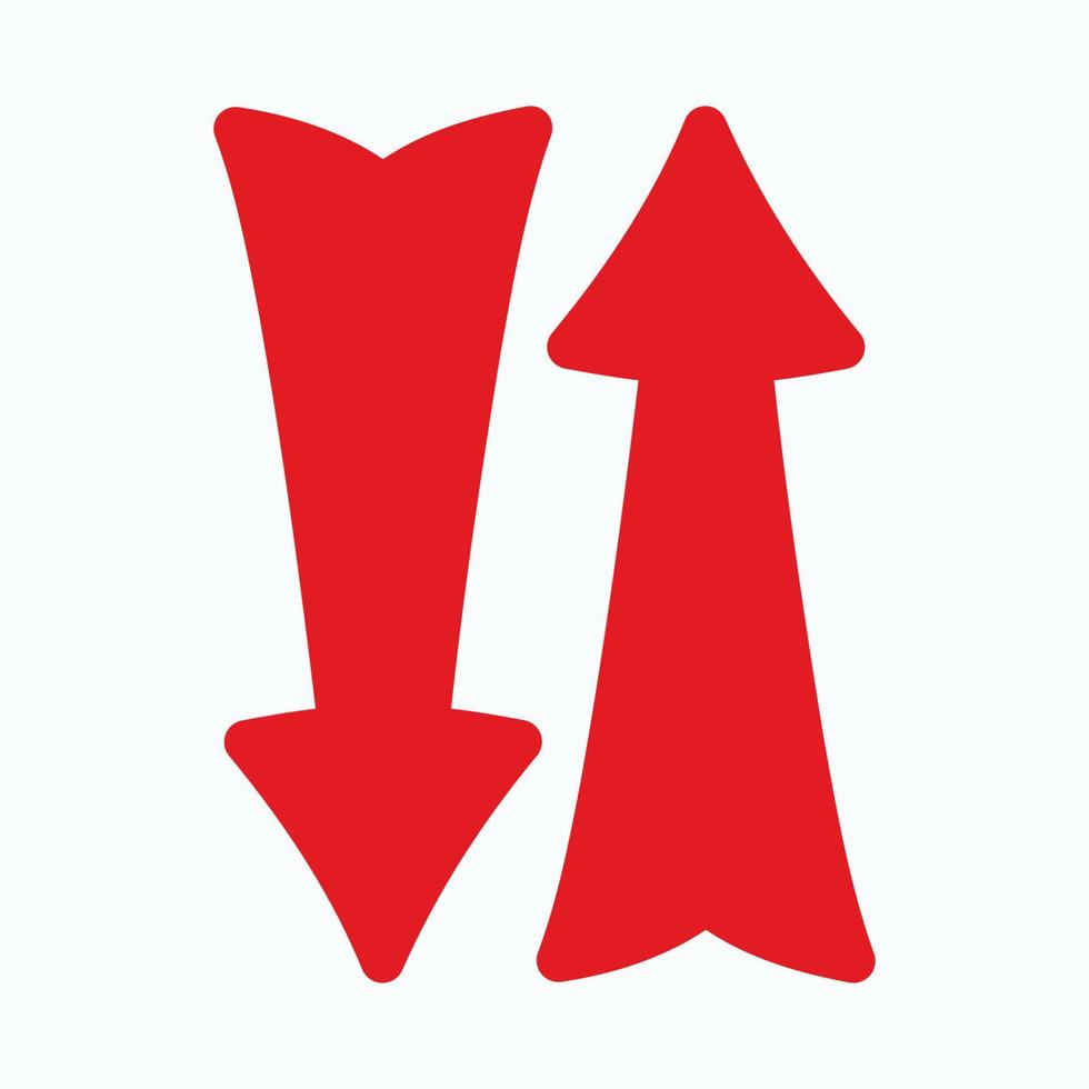 Red arrow icon vector EPS- 10