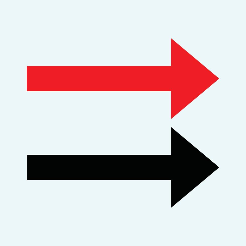 Red and Black arrow icon vector EPS- 10