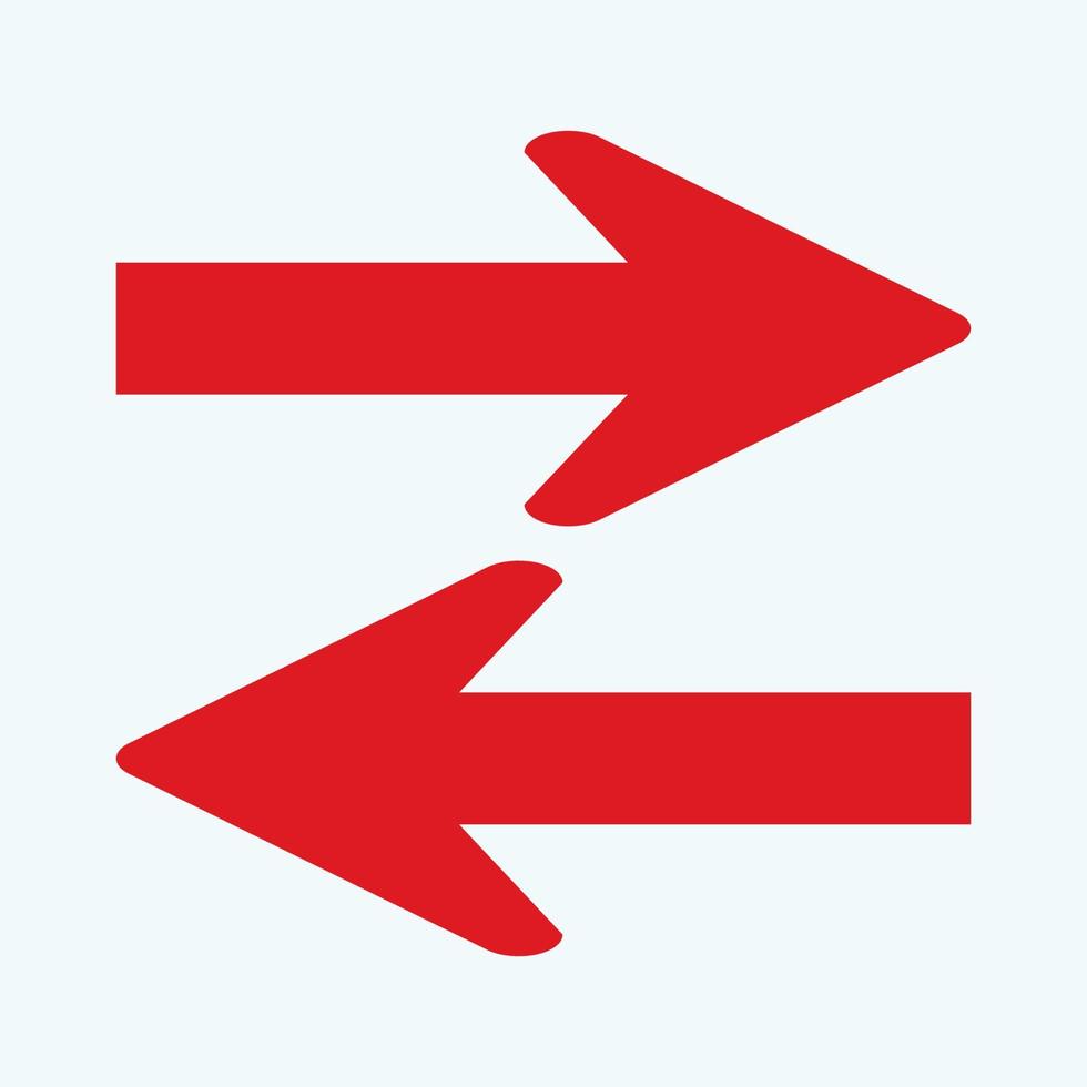 flecha roja icono vector eps-10