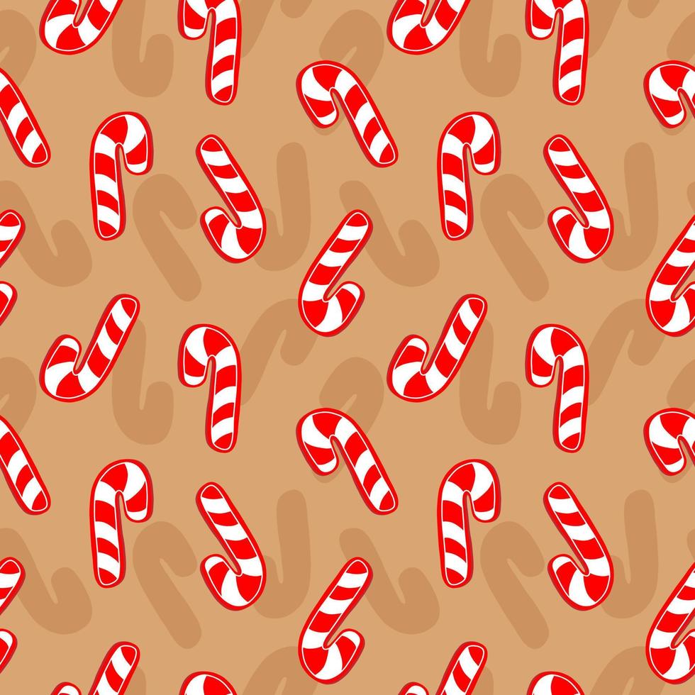 Seamless pattern with red candys. Cartoon vector background. Wrapping or scrapbook paper design.