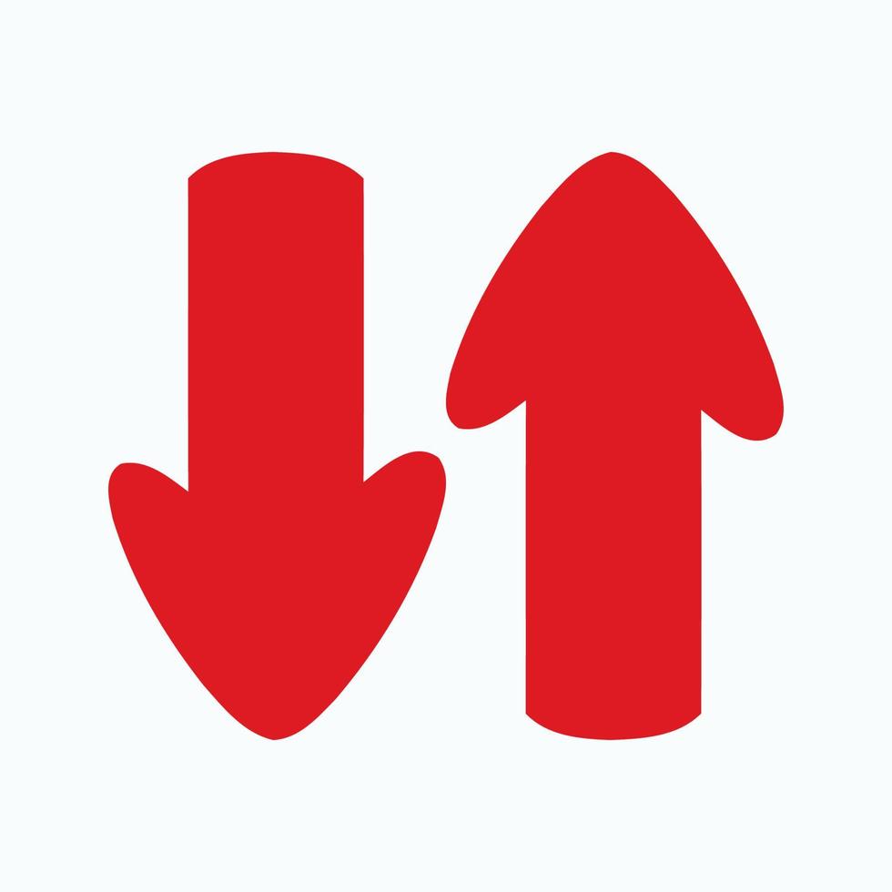Red arrow icon vector EPS- 10