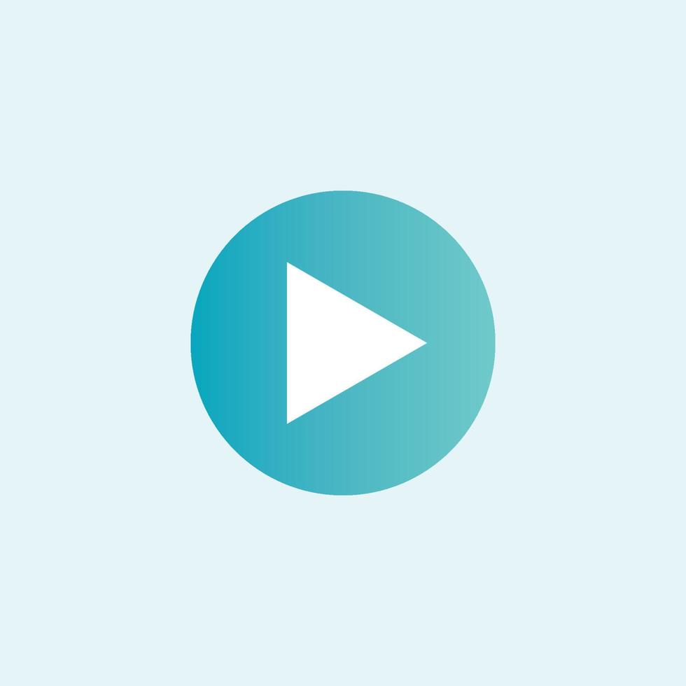 Play button icon in trendy flat style isolated on grey background. Play symbol for your web site design, logo, app, UI. Vector illustration