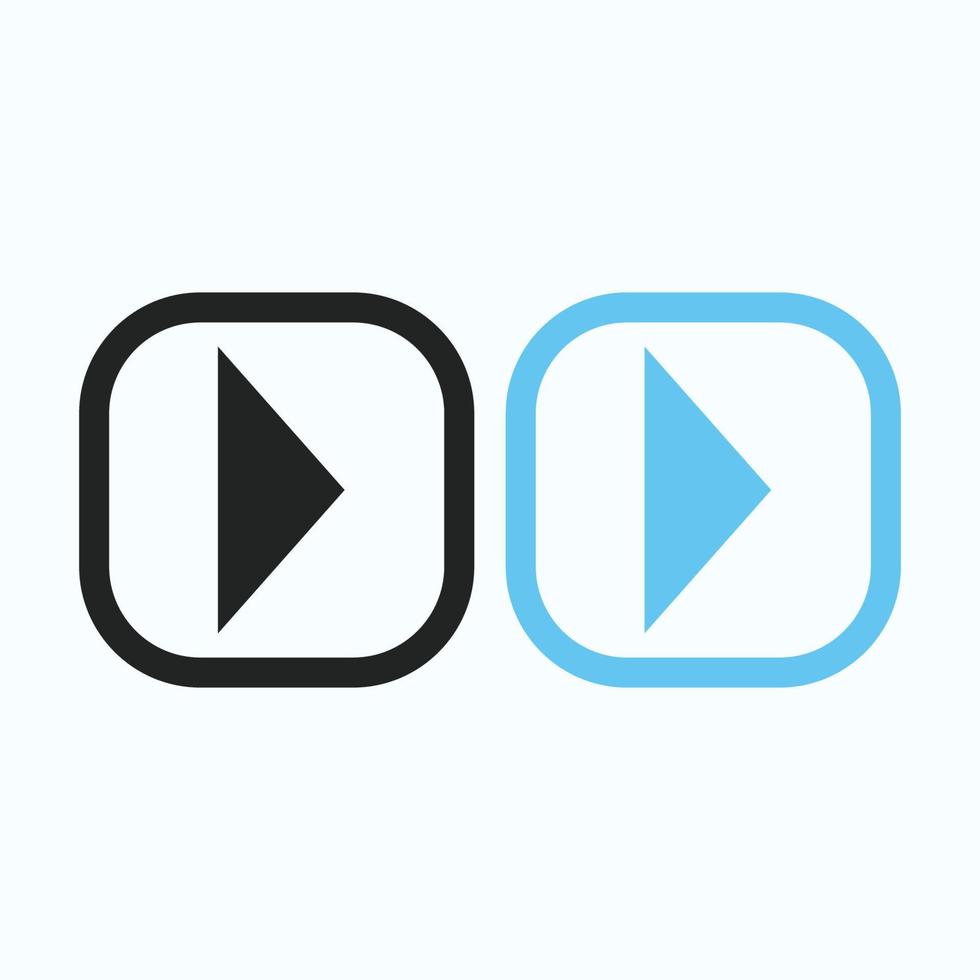 Play button icon in trendy flat style isolated on grey background. Play symbol for your web site design, logo, app, UI. Vector illustration