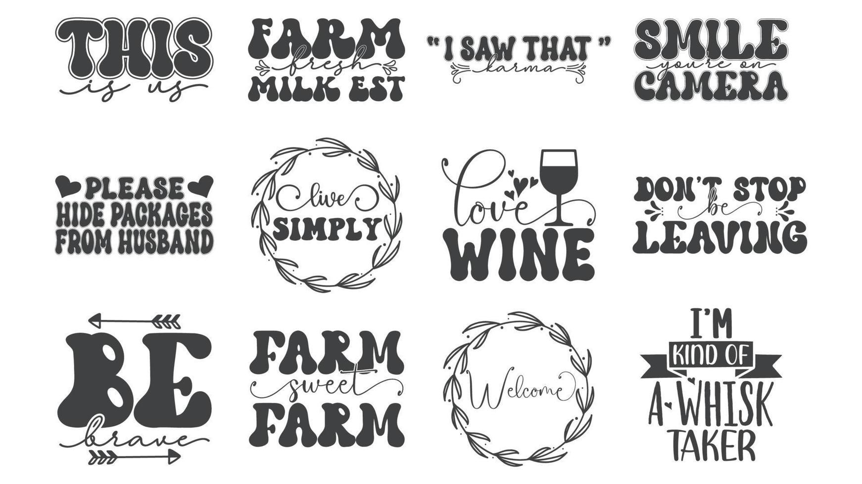 Home And Sings Svg Bundle vector