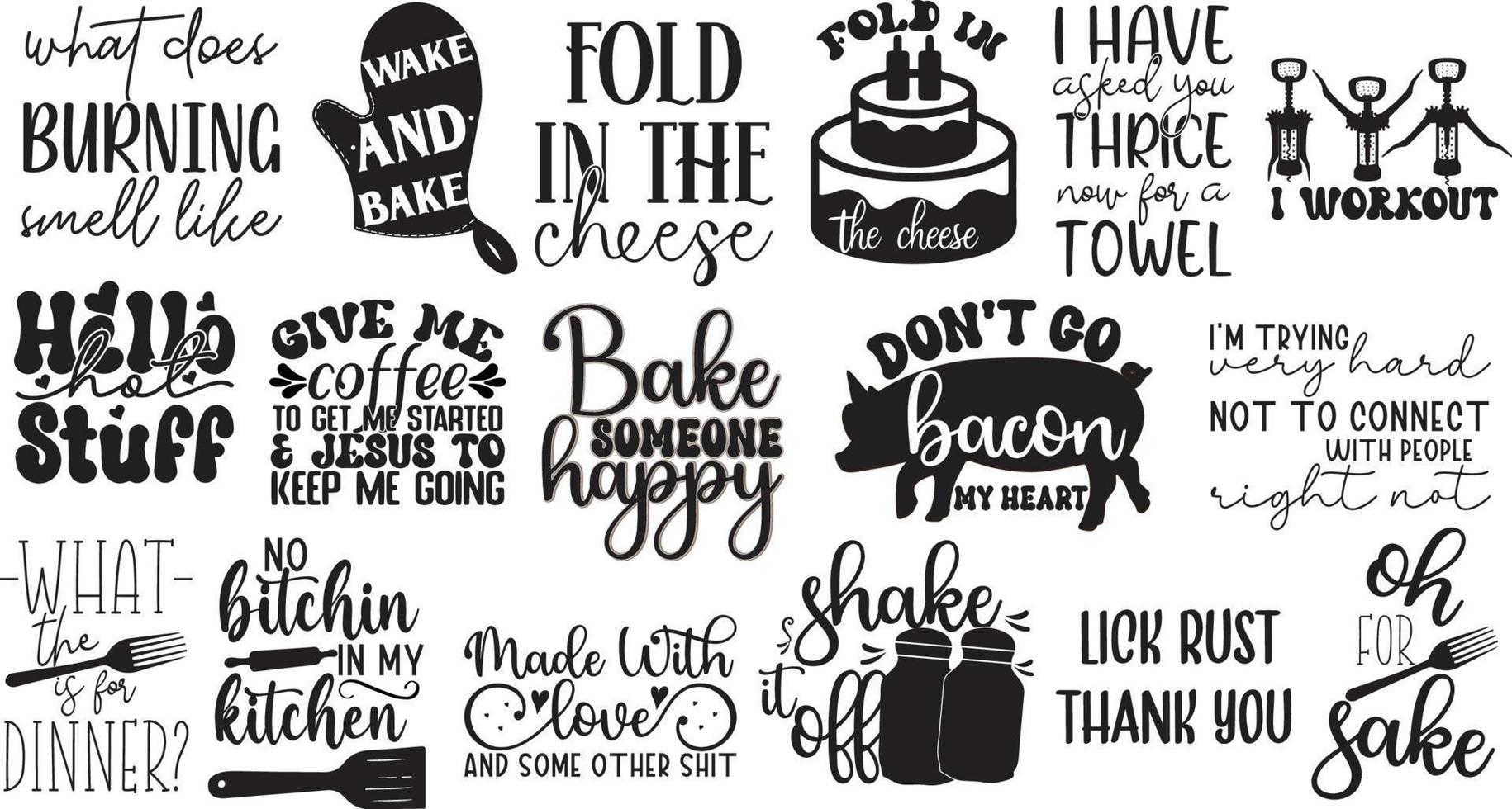 Kitchen Svg Bundle vector