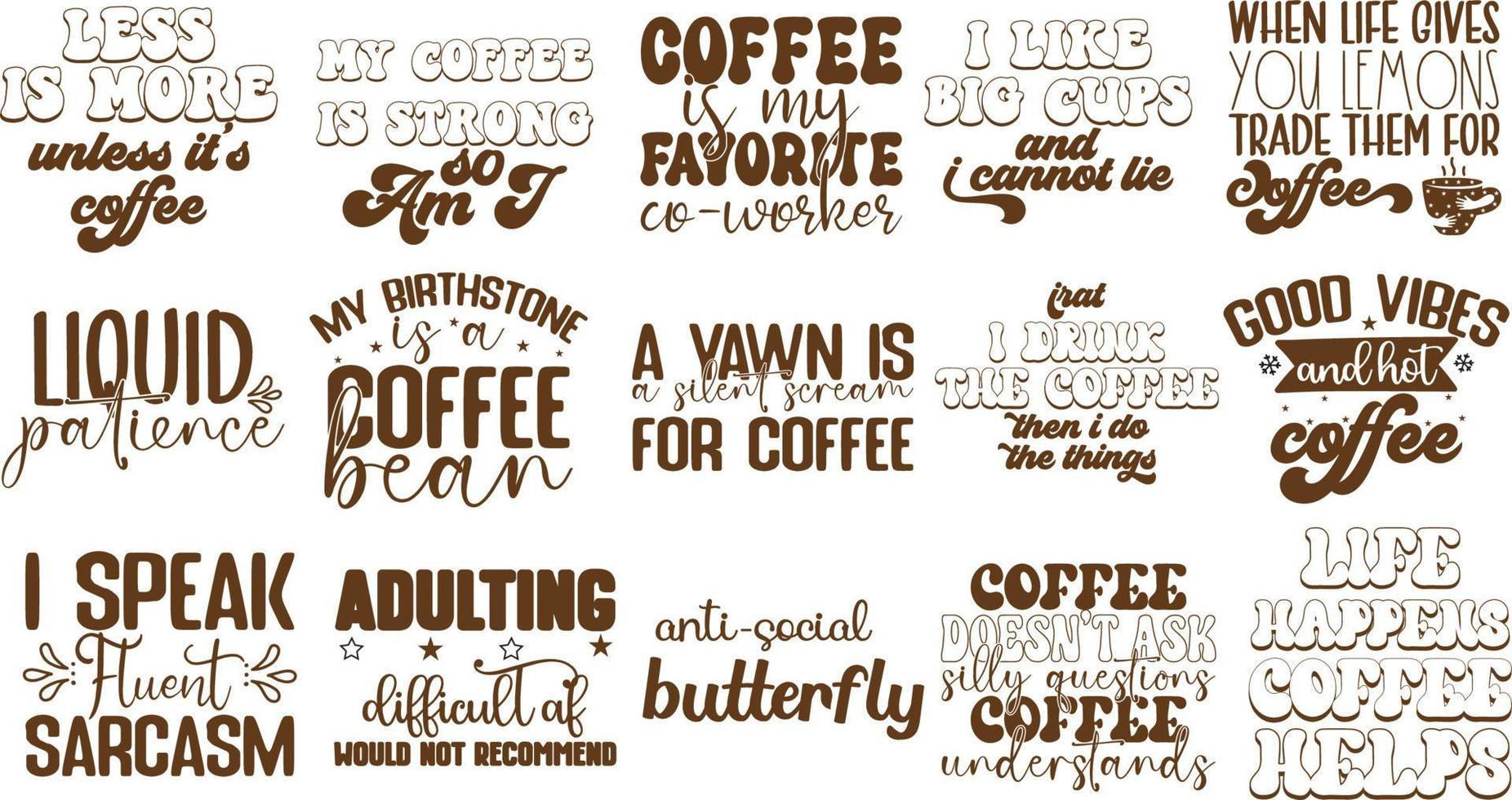 paquete de svg de café vector