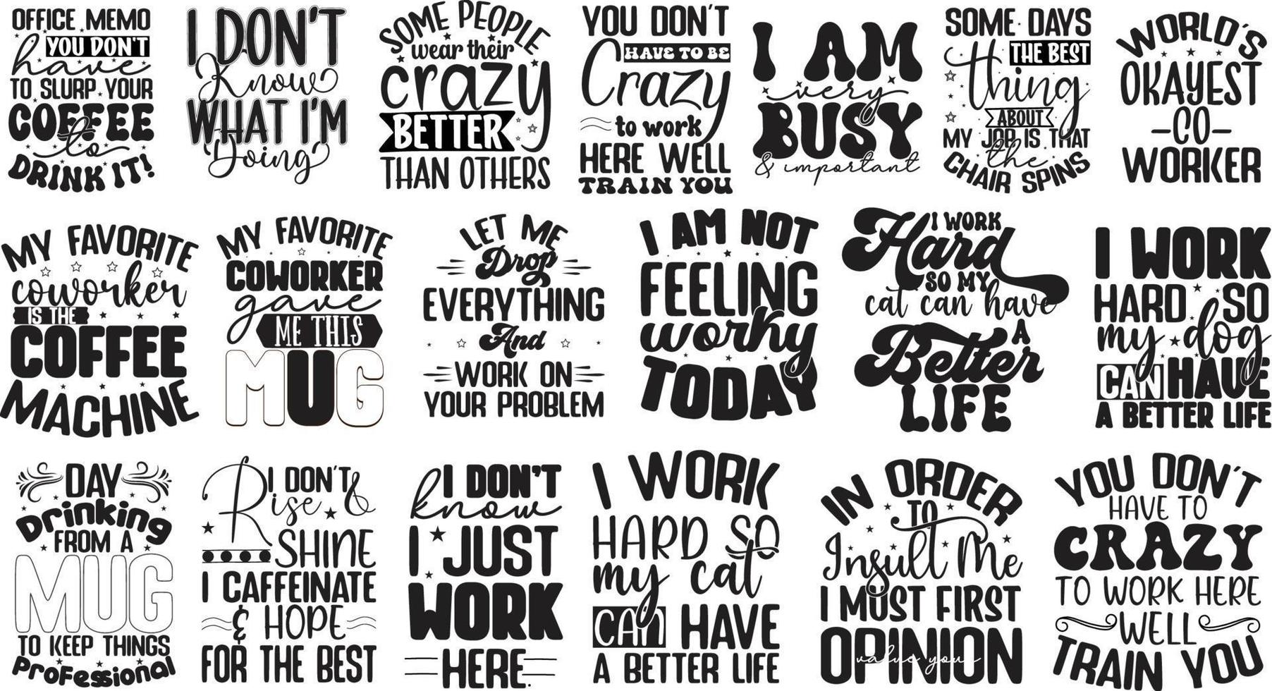 Office Mug Svg Bundle vector