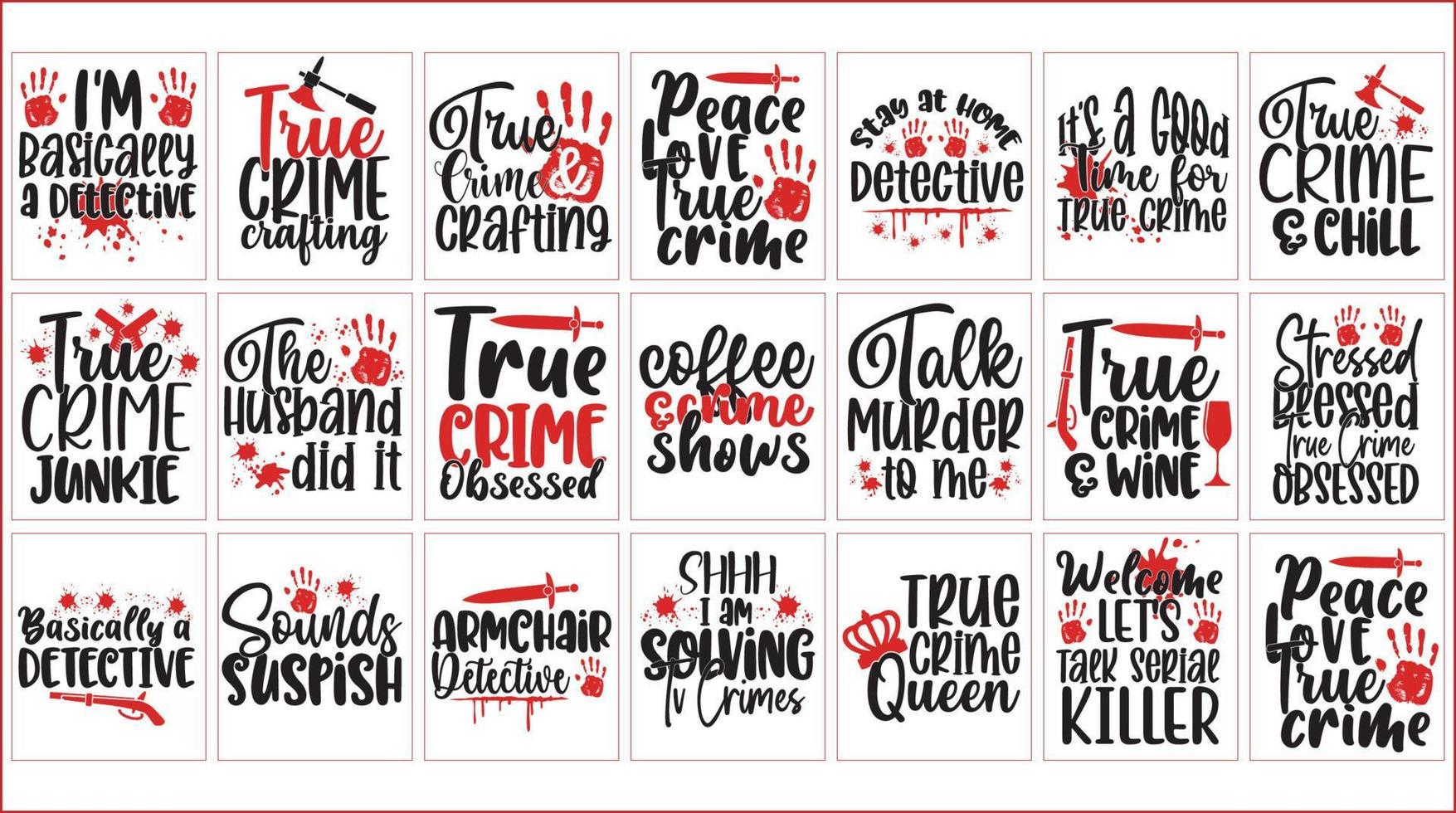 True Crime Svg Bundle vector