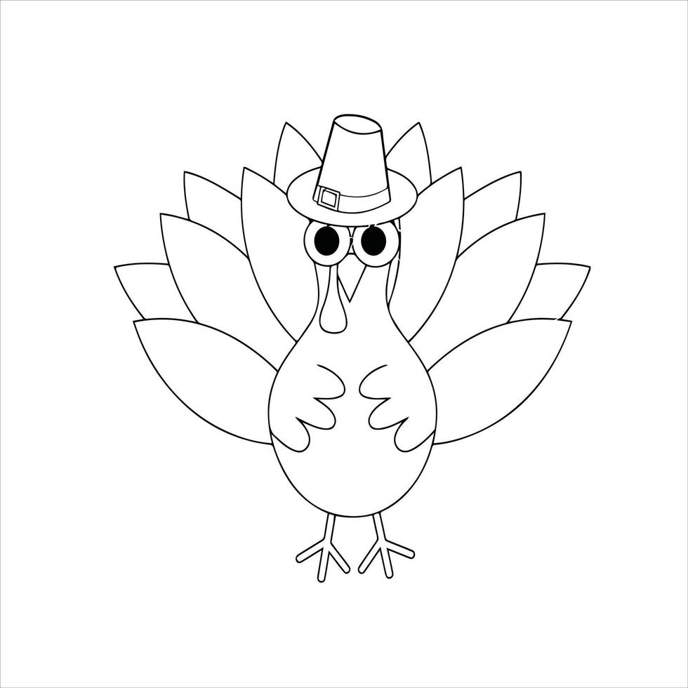 Thanks Giving Coloring Page vector