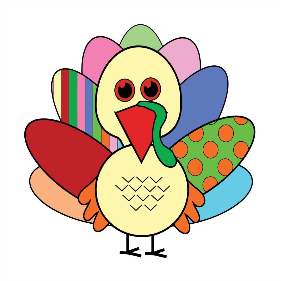 Thanks Giving Coloring Page vector