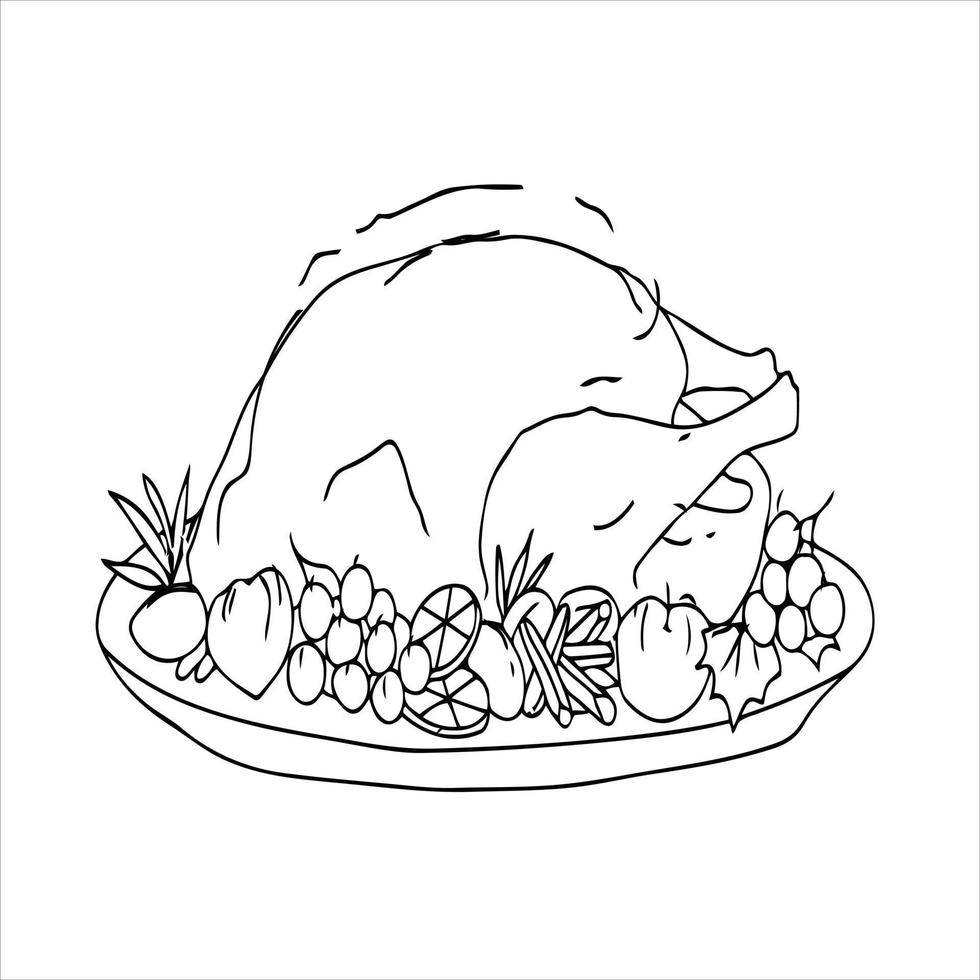 Thanks Giving Coloring Page vector