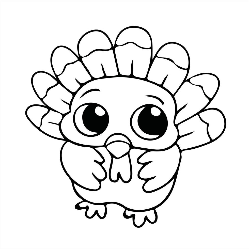 Thanks Giving Coloring Page vector