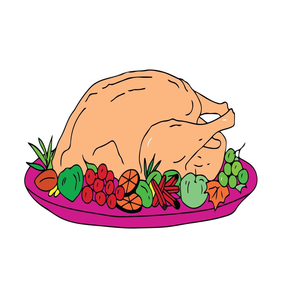 Thanks Giving Coloring Page vector